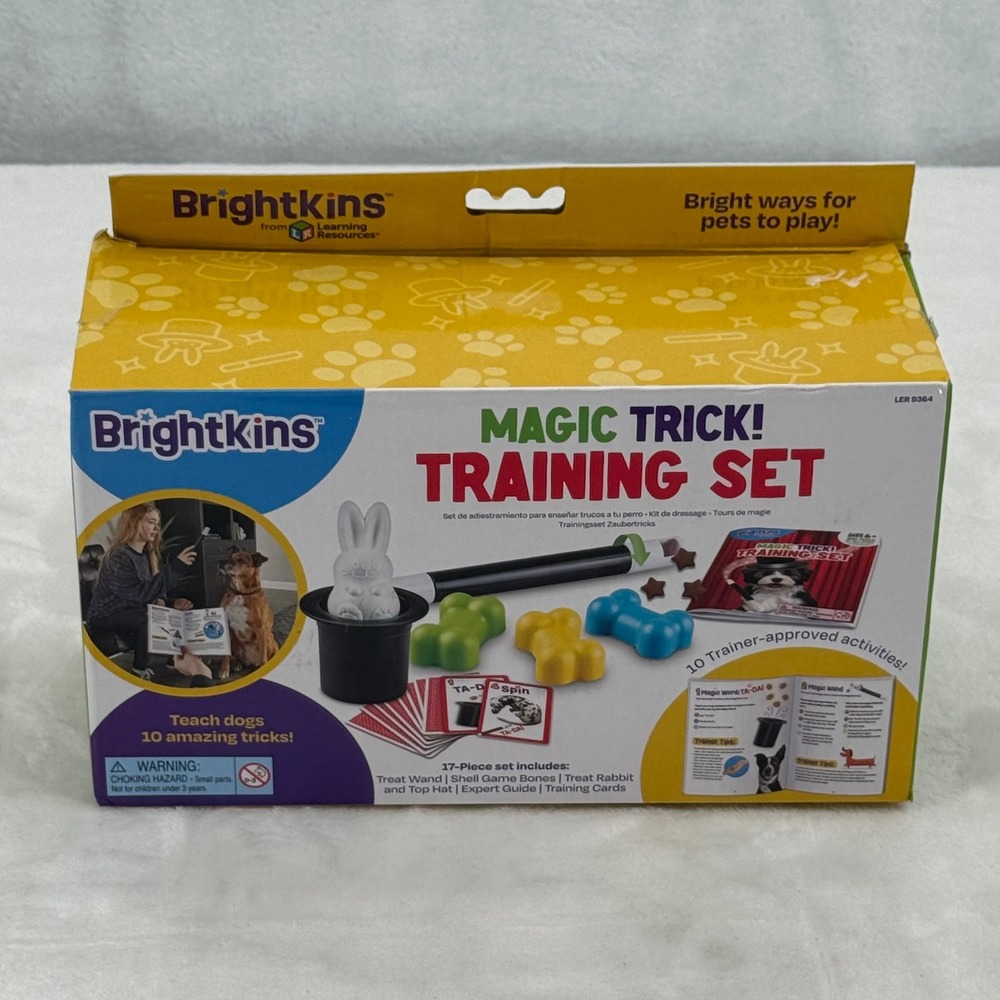 Brightkins Magic Trick Training Set for Puppy Dogs 17 Piece Activity Kit CPDT-KA
